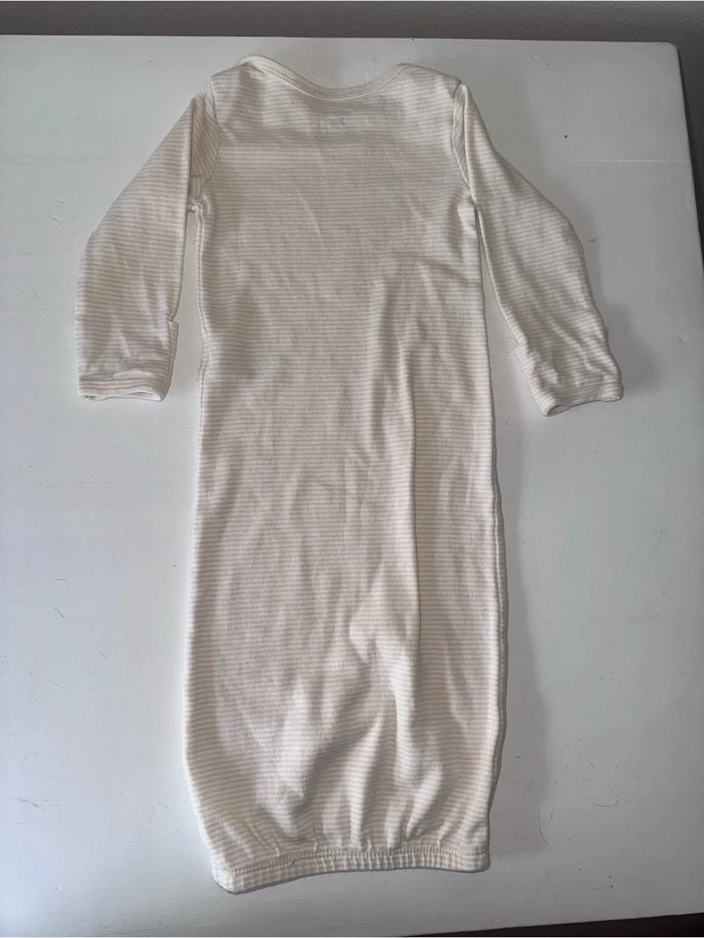 Unbranded Cream & White Baby Gown Set - Soft Sleepwear